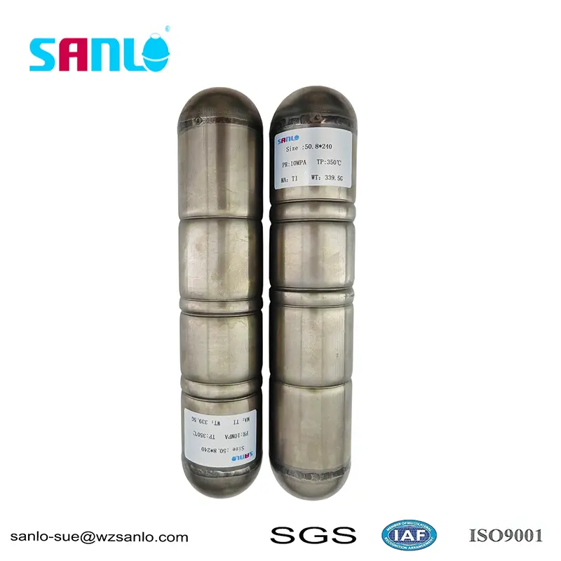 Bola flotante de titanio resistente a alta presión 50*240